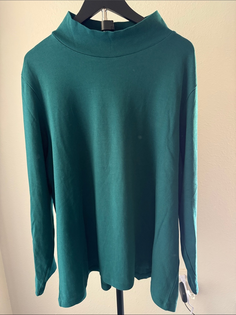Coldwater Creek Deep Green Mock Neck Top